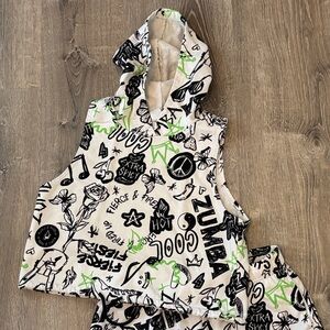 Zumba Fitness Graphic Wear with Black and Green Accents